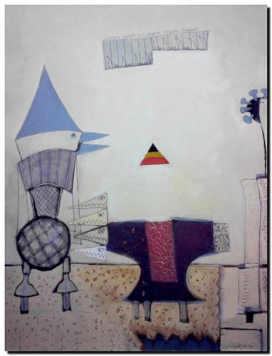 Œuvre d'art de l'artiste André Vereecken réalisée vers 1984. Kunstwerk van de kunstenaar André Vereecken gemaakt circa 1984. - 1984 (circa).01 - DIAPO