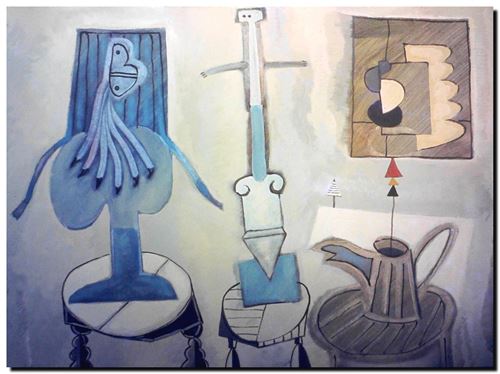 Peinture du peintre flamand André Vereecken réalisée en 1984. Schilderij van de Vlaamse kunstschilder André Vereecken gemaakt in 1984. - 1984 (circa).25 - DIAPO
