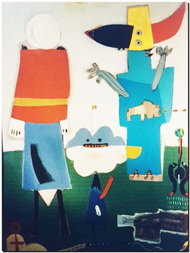 Peinture d'art de l'artiste belge André Vereecken réalisée vers 1985. Schilderij van de Belgische kunstenaar André Vereecken gemaakt circa 1985. - 1985 (circa).13 - PHOTO (alb5)