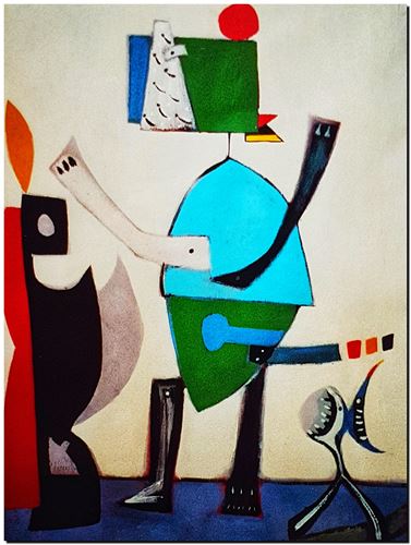 Peinture d'art de l'artiste belge André Vereecken réalisée vers 1985. Schilderij van de Belgische kunstenaar André Vereecken gemaakt circa 1985. - 1985 (circa).11 - PHOTO (alb5)