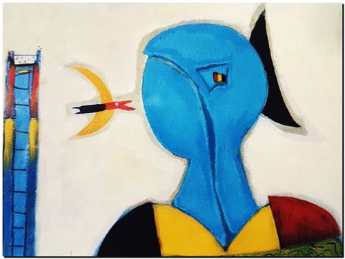 Œuvre d'art de l'artiste André Vereecken réalisée vers 1985. Kunstwerk van de kunstenaar André Vereecken gemaakt circa 1985. - 1985 (circa).20 - PHOTO (alb5)