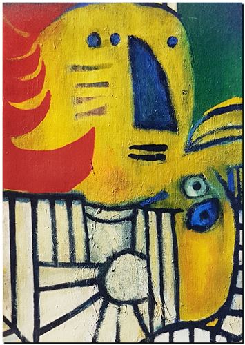 Peinture de l'artiste flamand André Vereecken réalisée vers 1985. Schilderij van de Vlaamse kunstenaar André Vereecken gemaakt circa 1985. - 1985 (circa).07 - PHOTO (alb6)