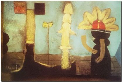 Peinture d'art de l'artiste belge André Vereecken réalisée vers 1987. Schilderij van de Belgische kunstenaar André Vereecken gemaakt circa 1987. - 1987 (circa).07 - PHOTO (alb5)