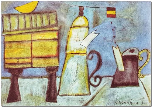 Schilderij van André Vereecken uit 1990.
23