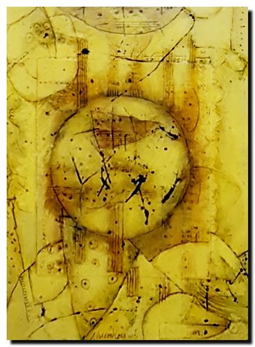 Peinture mixed media d'André Vereecken de 2005.
14