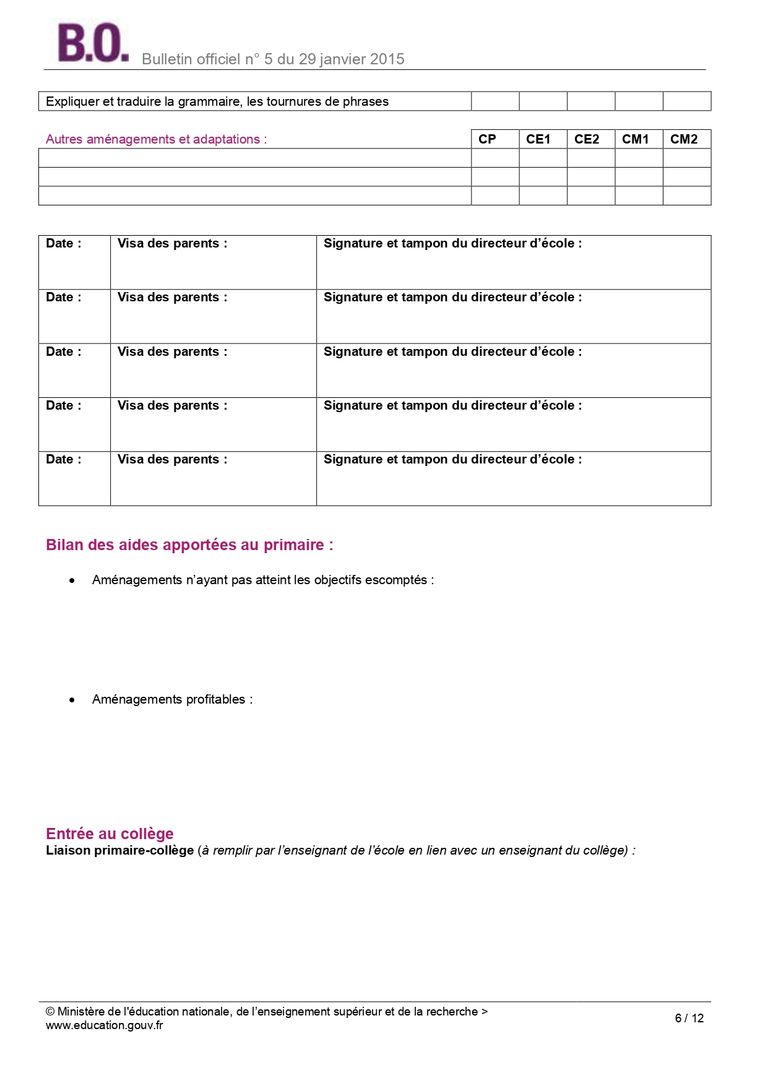 006 pap amenagements elementaire bilan