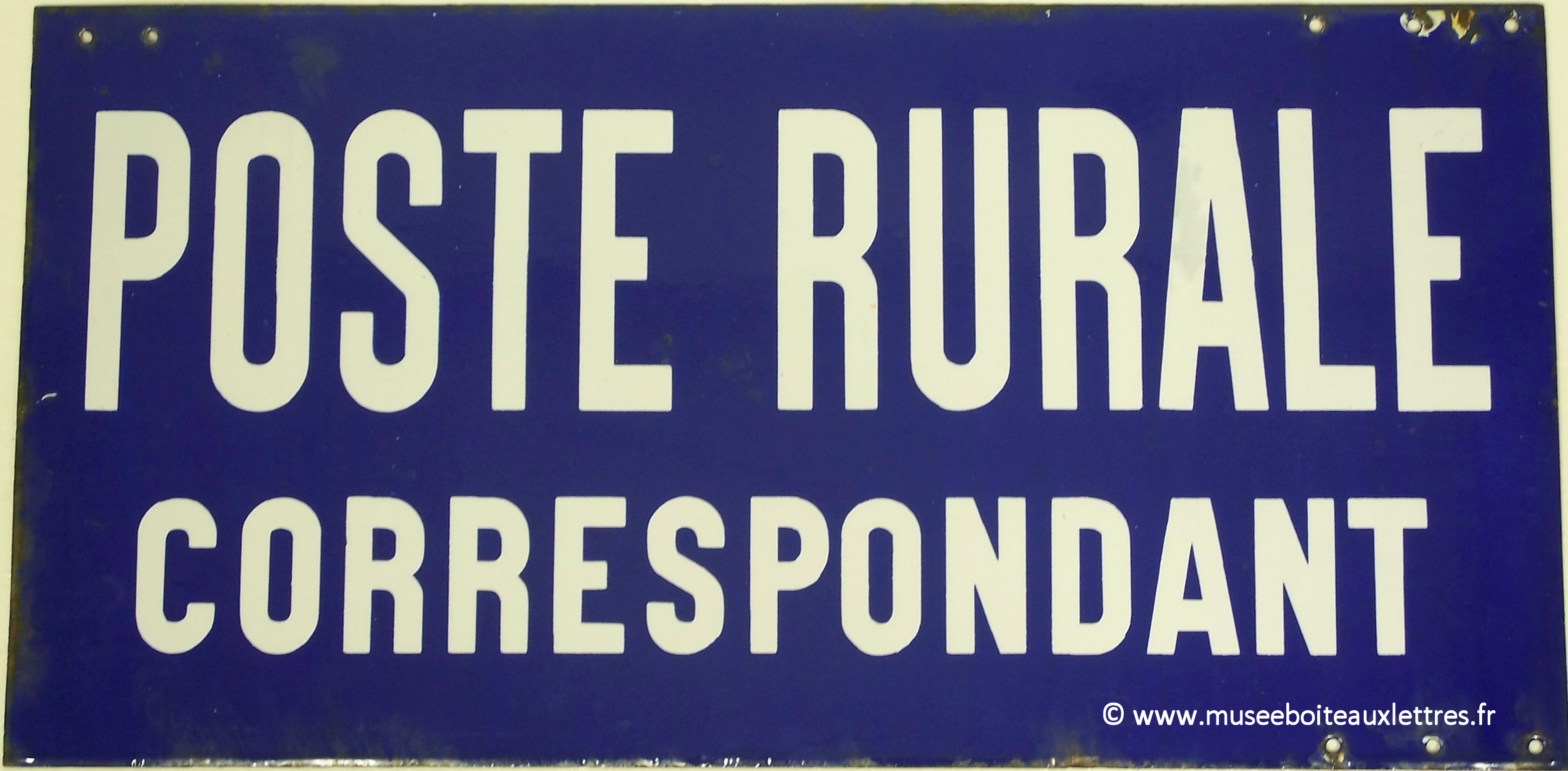 plaque émaillée PTT poste automobile rurale (PAR)