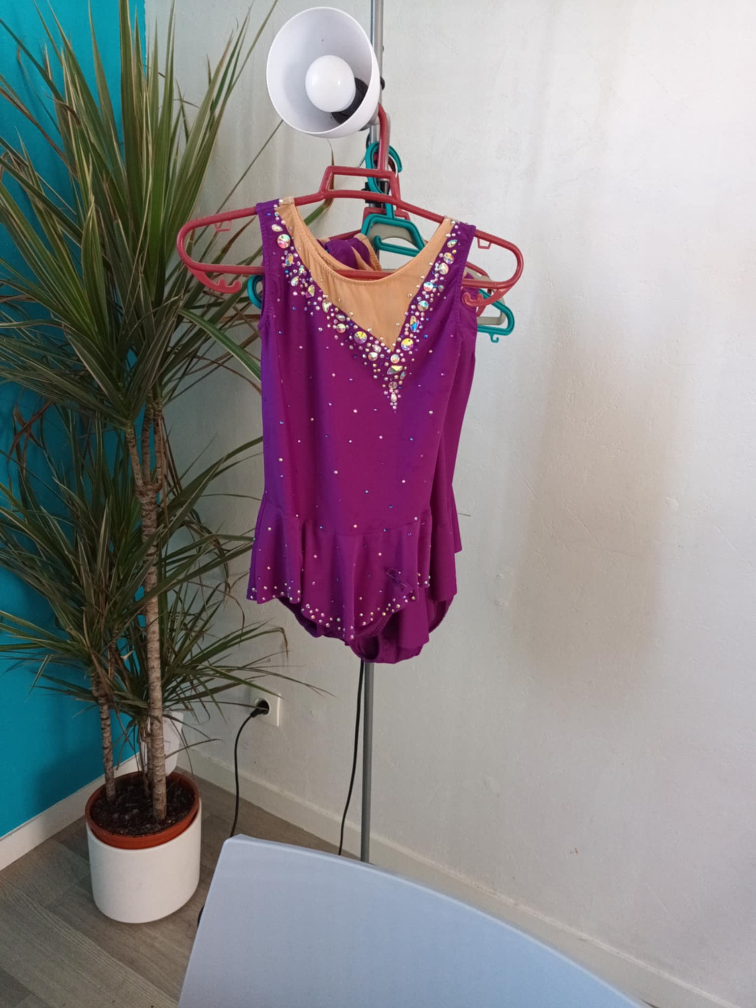 Justaucorps violet rose