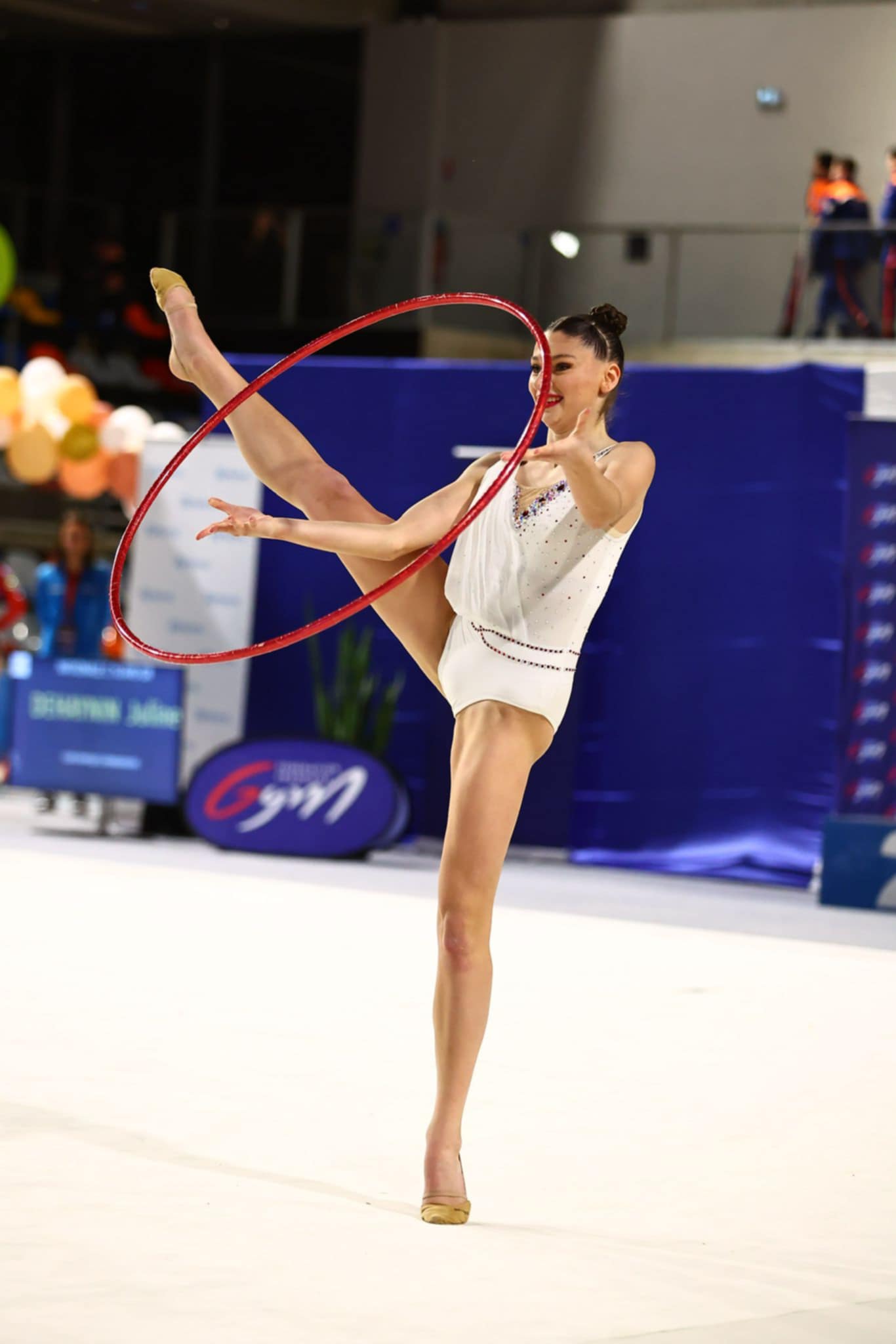 Gymnaste femme justaucorps