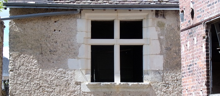 Facade avec fenetre a meneau