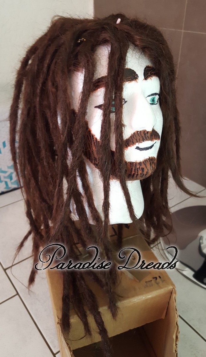 Perruque realiste dreadlocks fait main