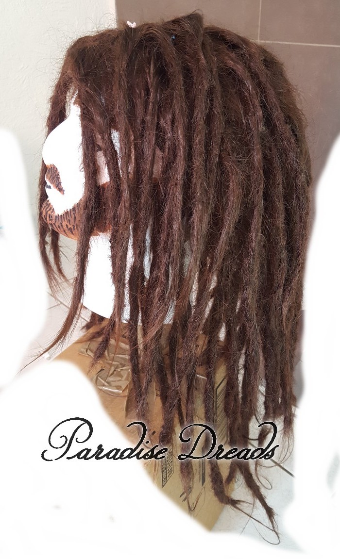 Rasta dreadlocks perruque brun homme