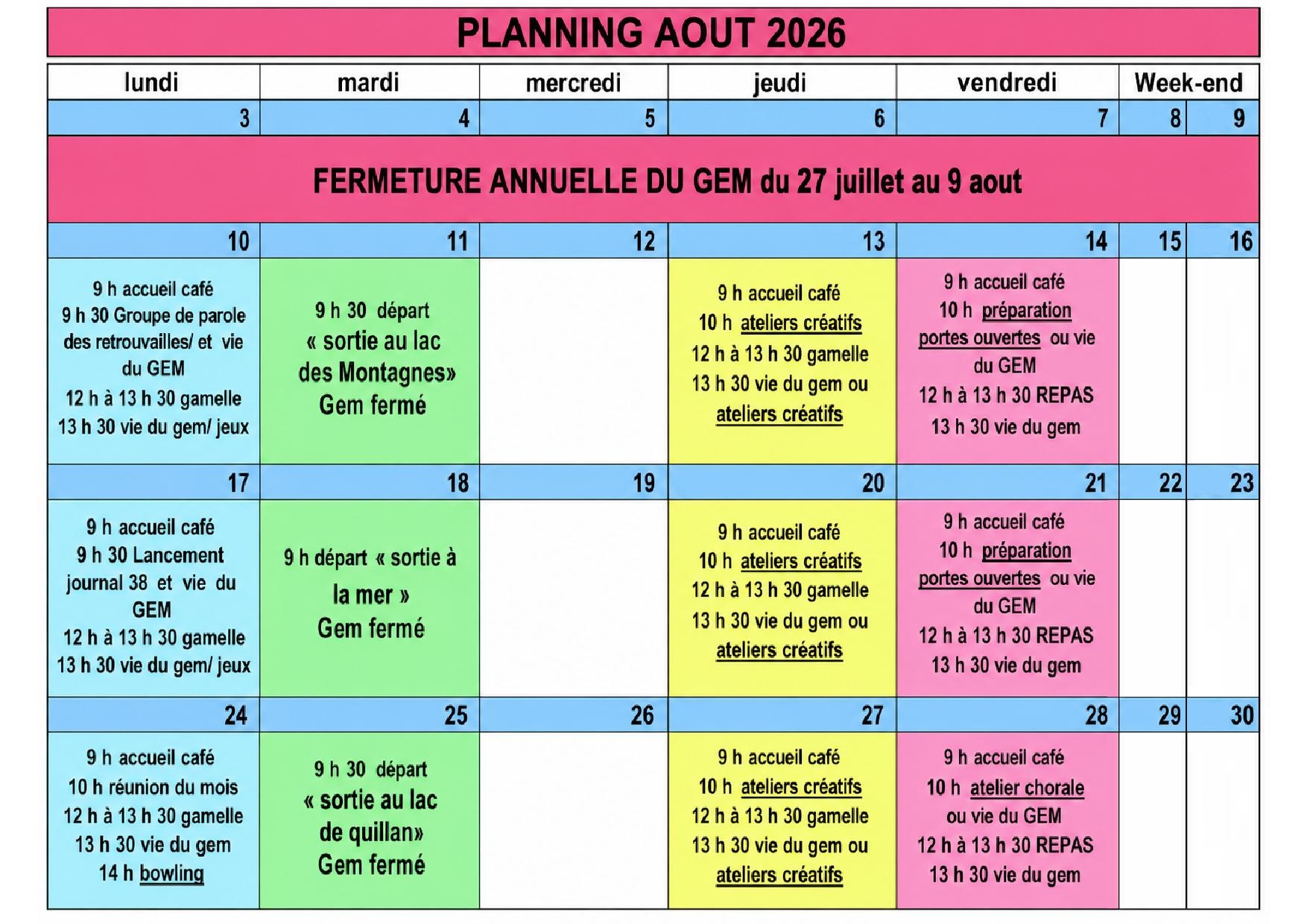 Aout 2026 gem carcassonne 