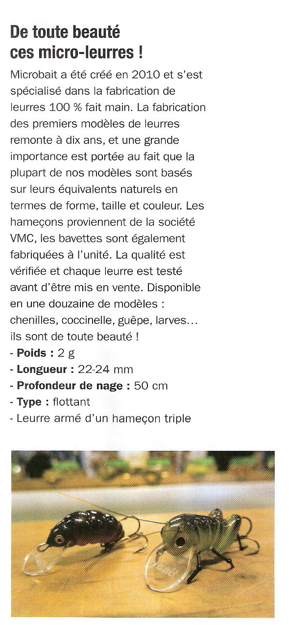 Passion Carnassiers Art Microbait Juin 11