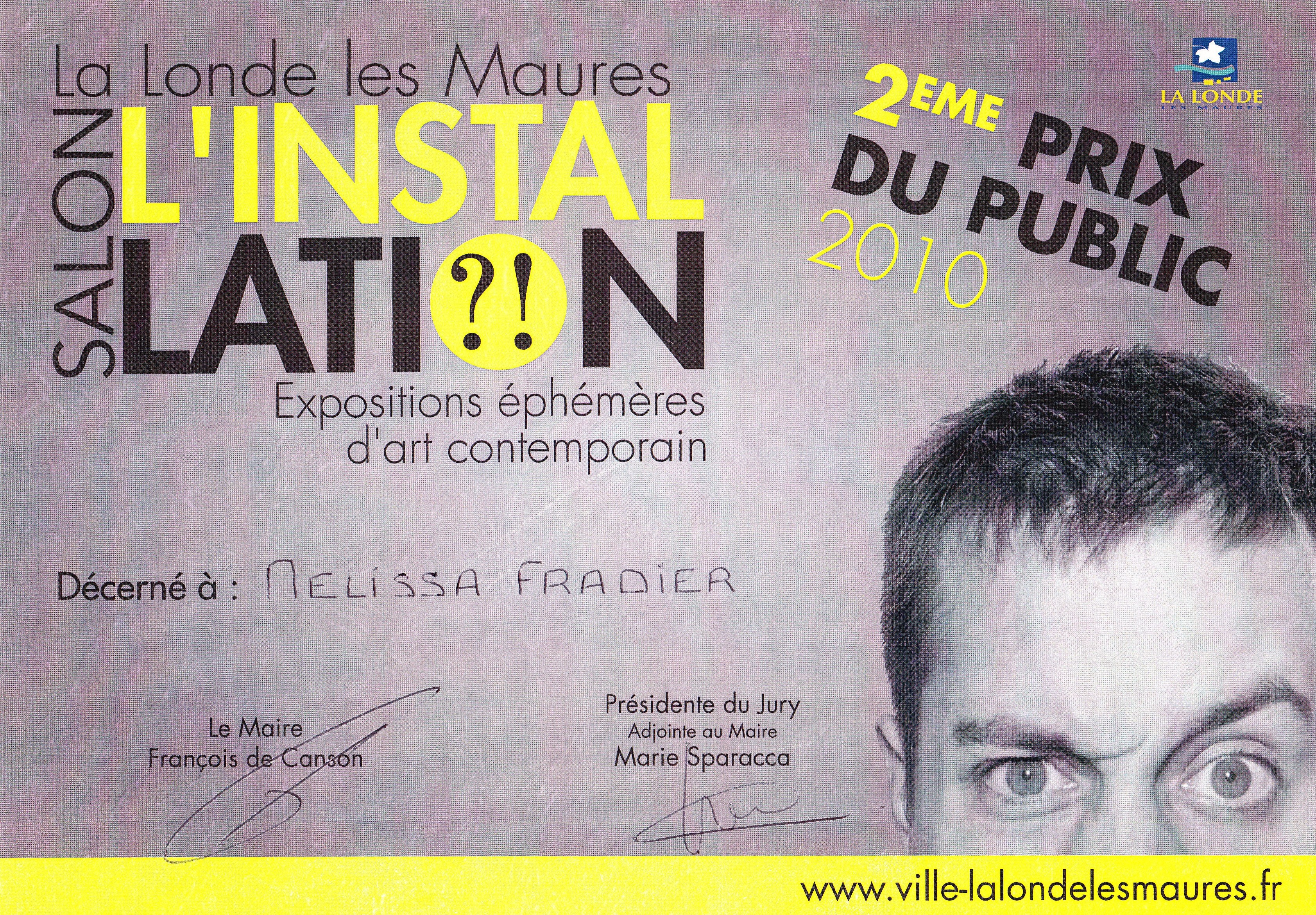 Prix du public salon de l installation novembre 2010