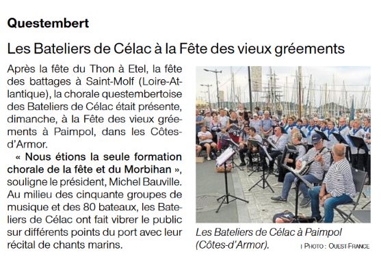 Ouest france 17 08 paimpol