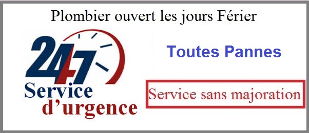 Plombier ouvert les jours fériés