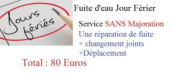 Fuite d eau urgent jour feries Garges Les Gonesse