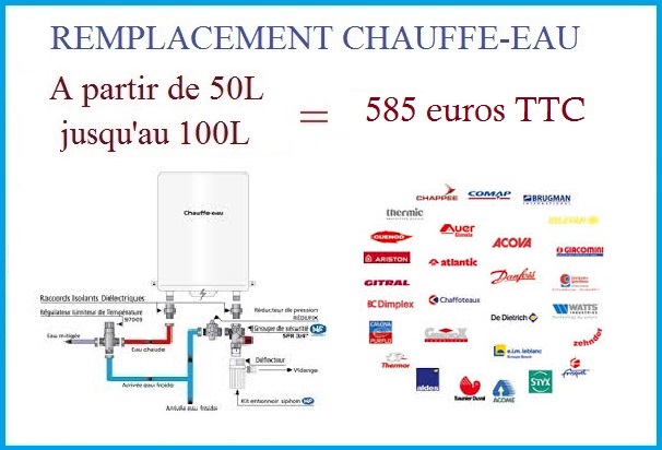 Remplacement chauffe eau le blanc mesnil