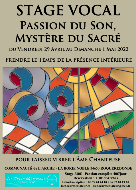 Stage passion du son myste re du sacre 2022