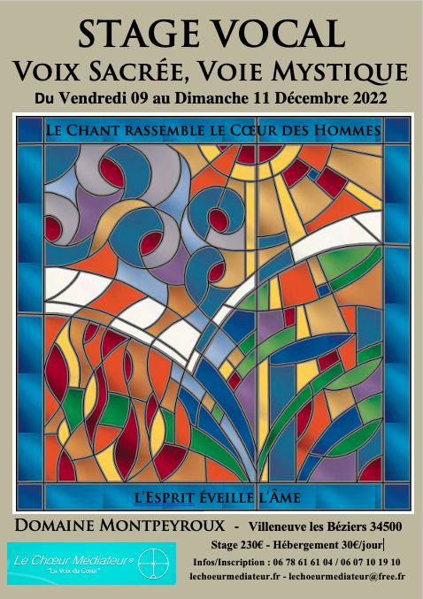 Stage vocal voix sacre e voie mystique 2022