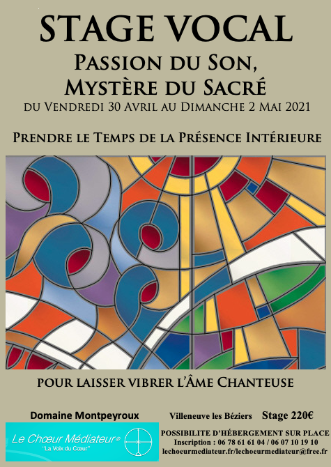 Stage vocal passion du son myste re du sacre 2021