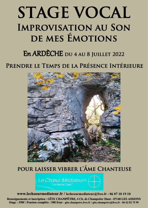 Stage vocal improvisation au son de mes e motions 2022