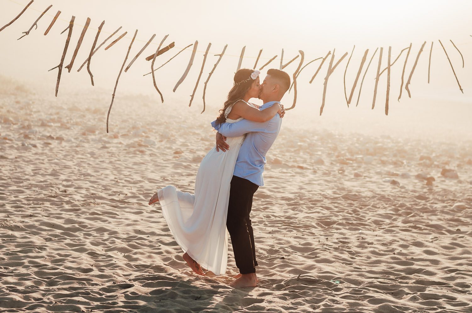 Sesion pareja atardecer playa 10