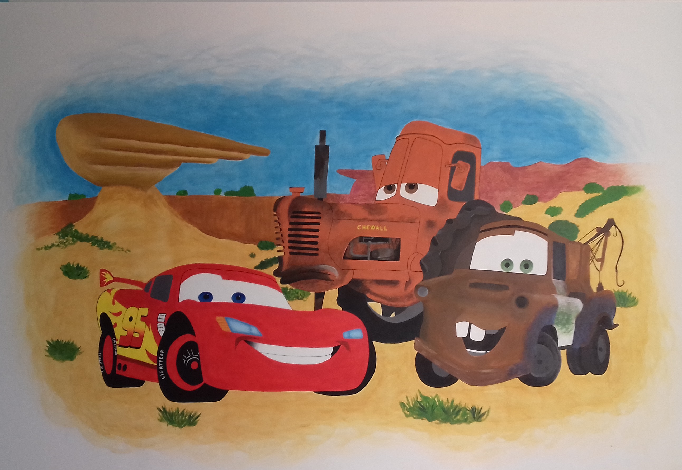 Cars peinture murale finale