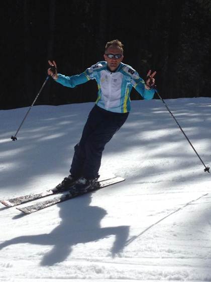 Michel au ski