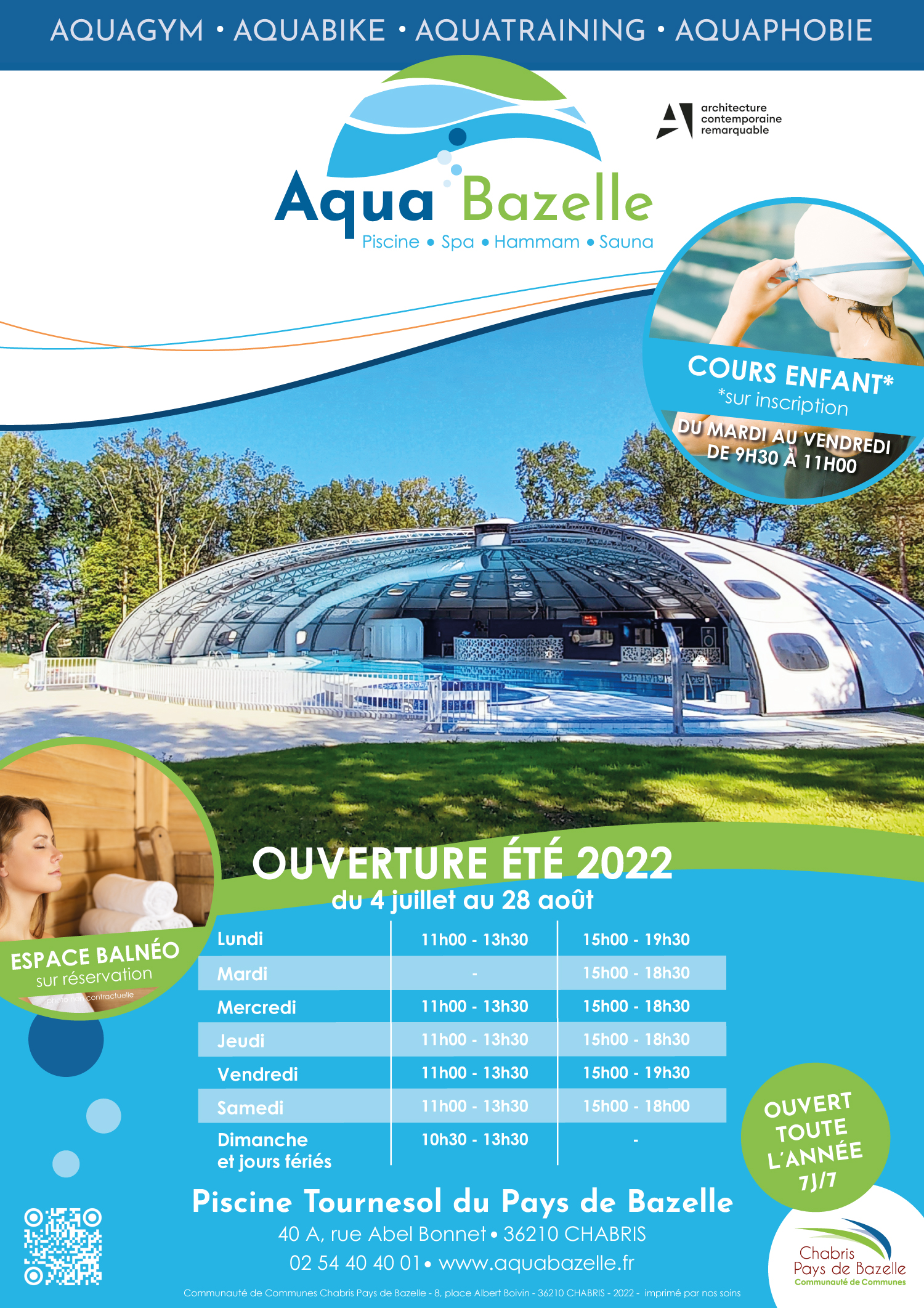 Ouverture été 2022 à partir du 4 juillet