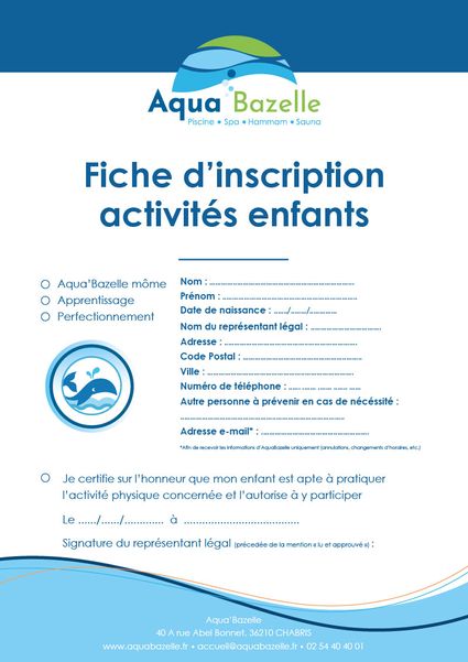 Aqua-bazelle-fiche-insciption-activite-enfants-reglement
