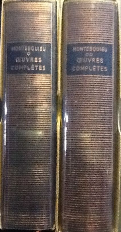 Les volumes 81 et 86 de Montesquieu dans la Pléiade.