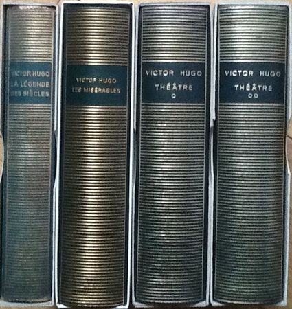 Volumes 82, 85, 166 et 170 de Hugo dans la Pléiade.