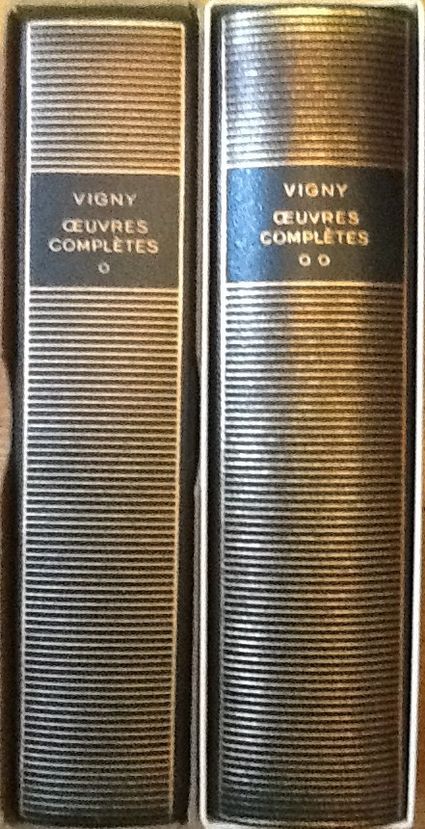 Volumes 74 et 76 de Vigny dans la Pléiade