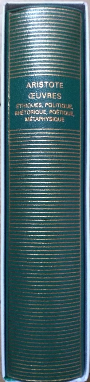 Volume 601 d'Aristote dans la Pléiade.