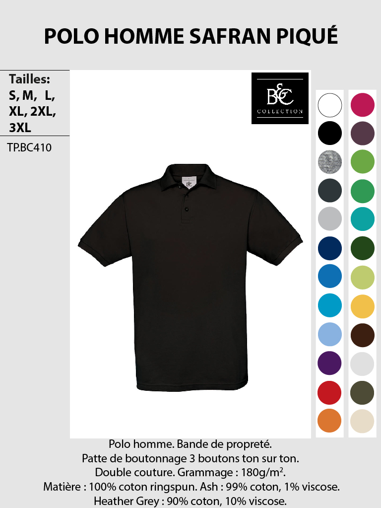 Polo-homme-safran