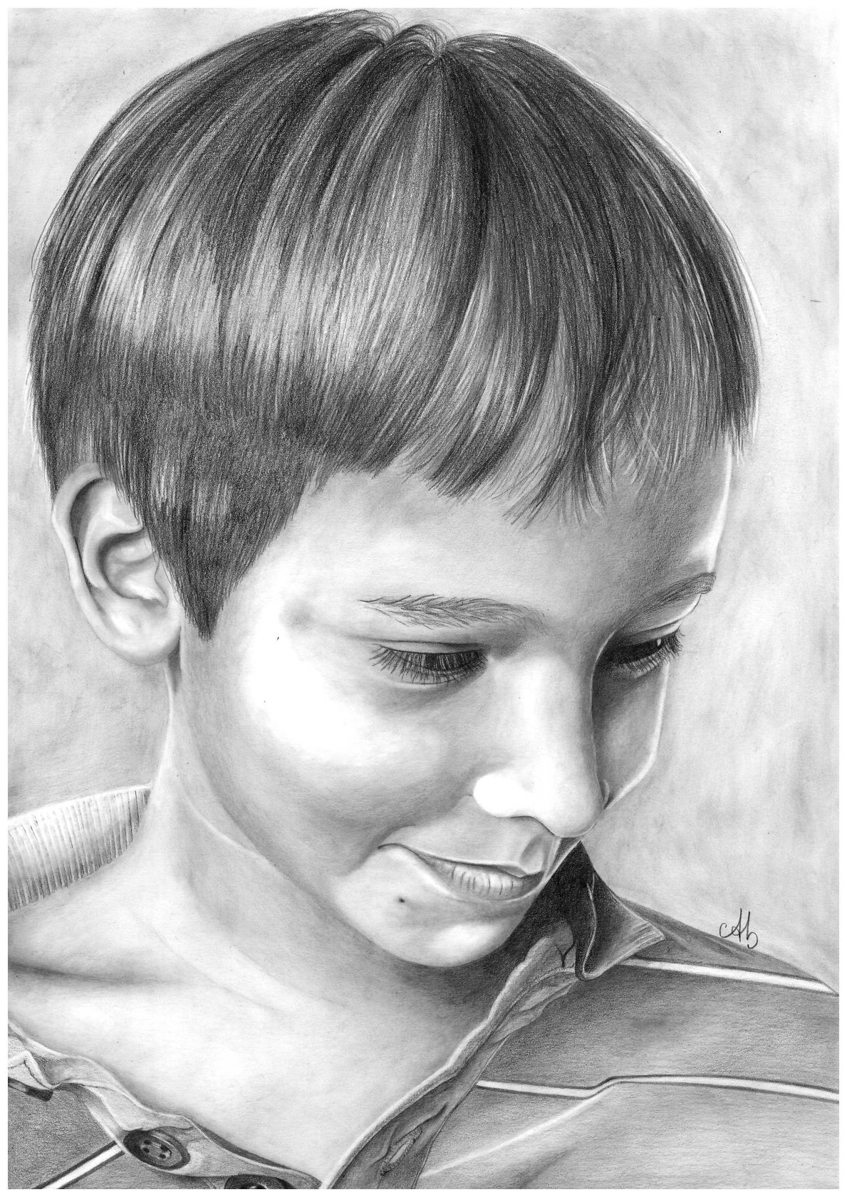 Le portrait aux crayons graphites