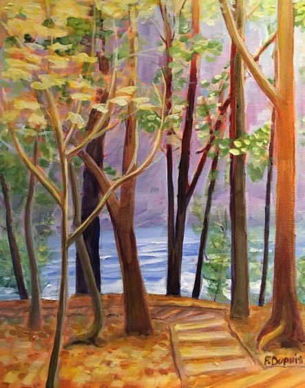 Sentier en bas de la chute kabir kouba 11 x 14 sm