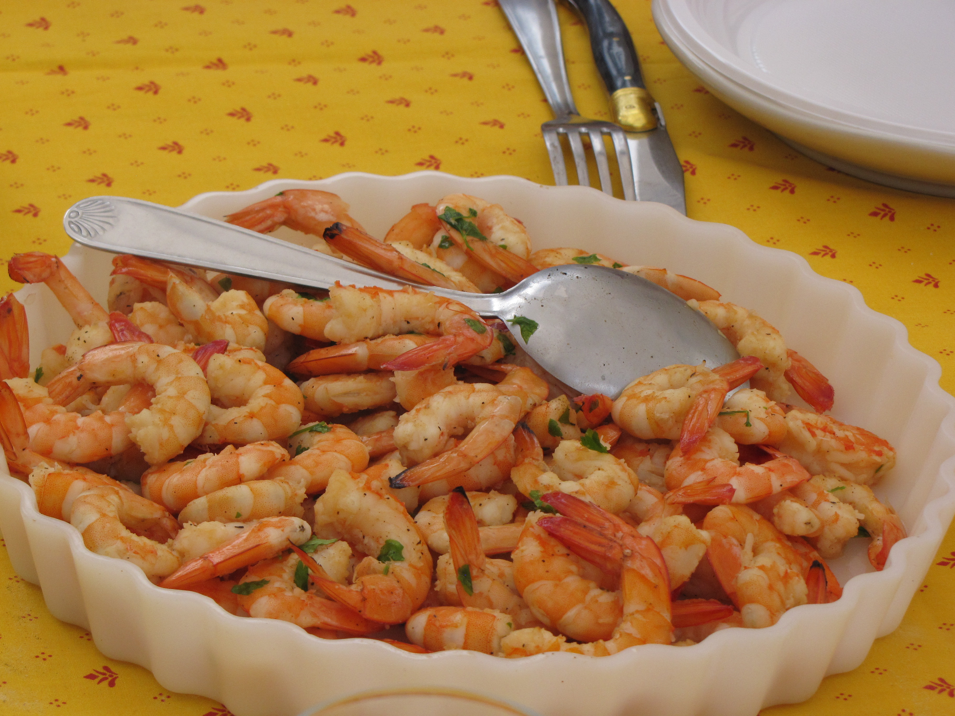 Crevettes a l ail
