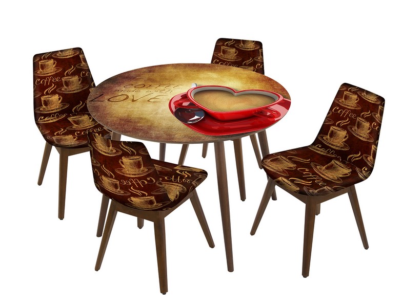 Table chaises resmet cf246 round 1 