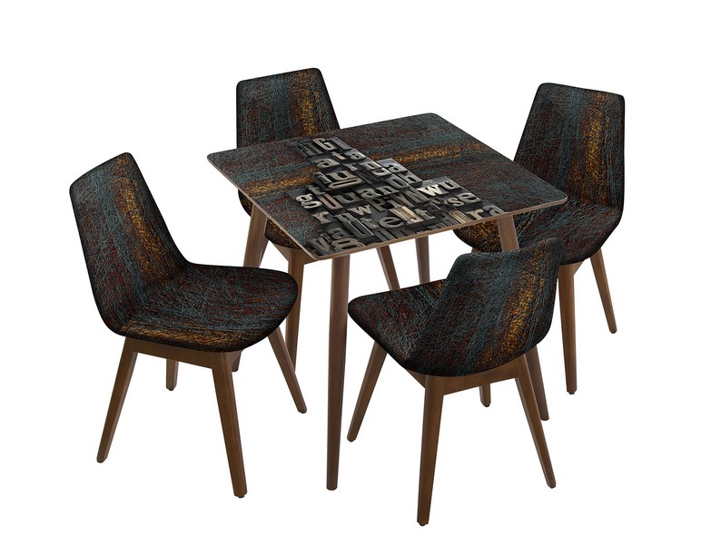 Table chaises resmet cf246 round 3 
