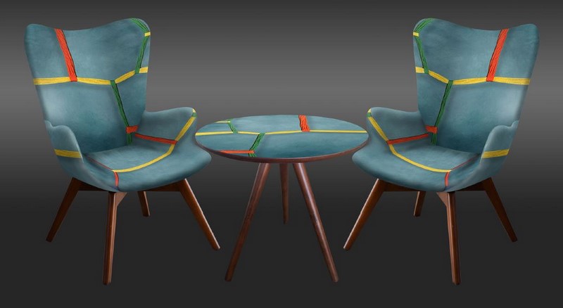 Table chaises resmet cf246 round 5 