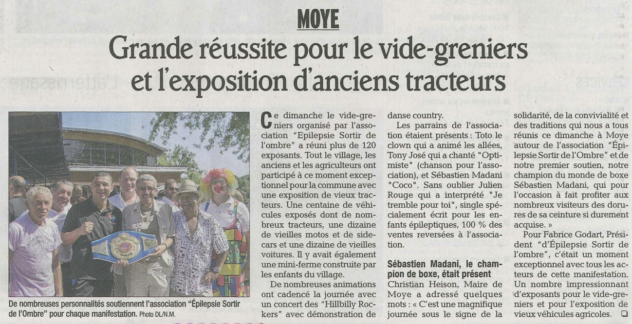 Article presse suite à notre journée festive du 19 aout 2012