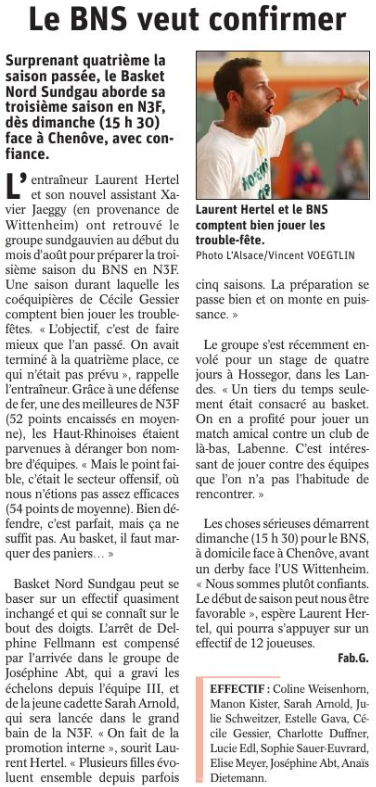 Le BNS veut confirmer