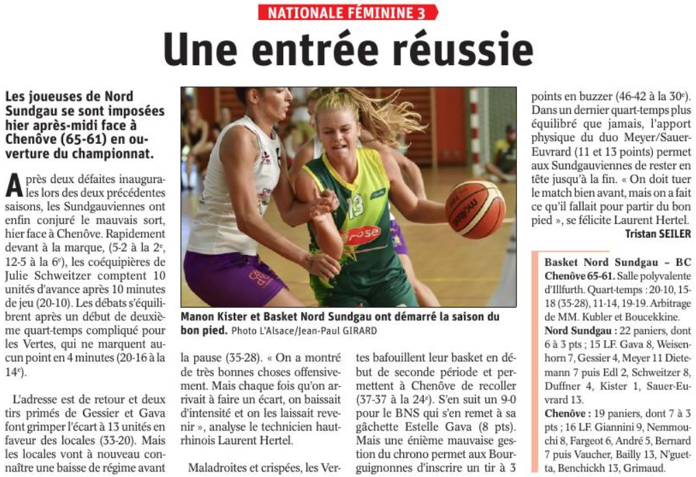 Une entrée réussie