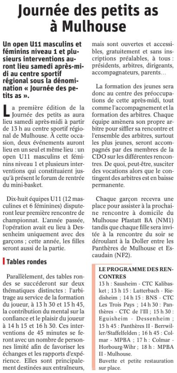 Journée des petits as à Mulhouse