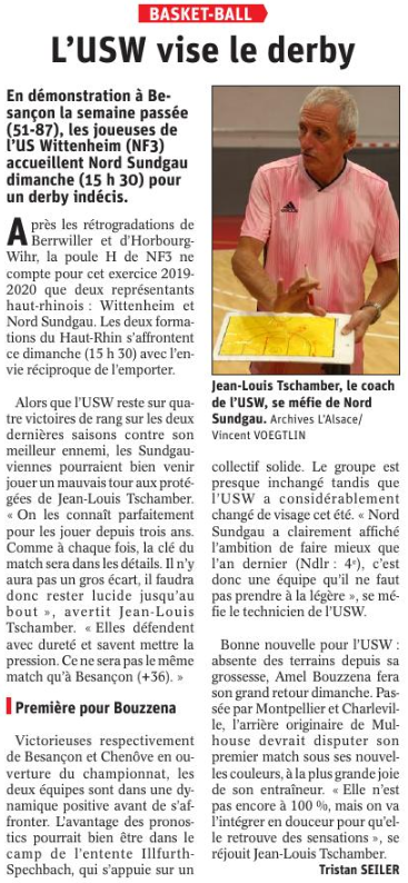 L'USW vise le derby