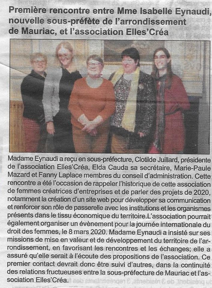 Rencontre sous prefete de mauriac 16 12 2019 article le reveil cantalien