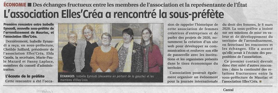 Rencontre sous prefete de mauriac 16 12 2019 article lamontagne